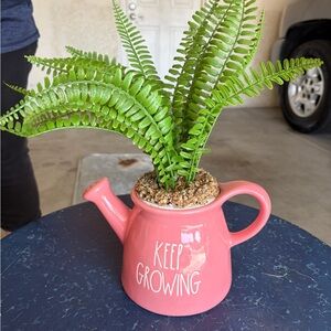 Rae Dunn Pink Watering Can Planter